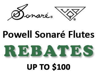 Powell Sonare Flutes - Rebates up to $100